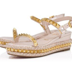 Worn once Christian Louboutin's Pyraclou 60 mm Espadrilles